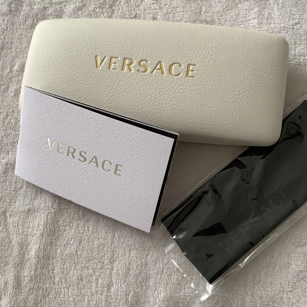 VERSACE original authentic glasses case, international warranty card and cloth